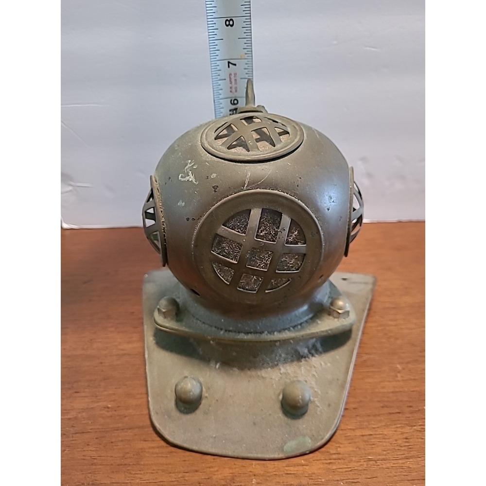 Decorative Desk Model Diver's Helmet Nautical Solid Copper and Brass Patenia - Picture 6 of 7